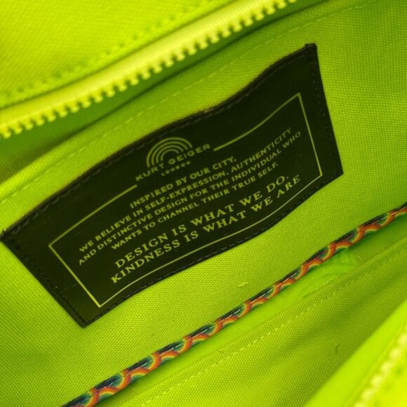 🆕 KURT GEIGER LONDON 🧿 NWOT Southbank Tote Crossbody Bag, Lime Green - Picture 13 of 16